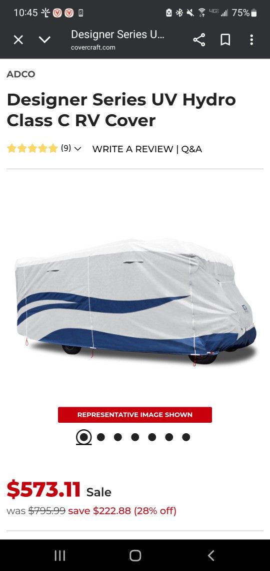 RV Cover ADCO Premium UV Hydro RV Cover ( Class C RV)
