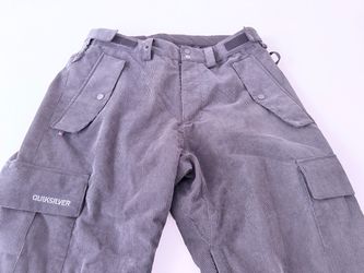 Quicksilver NEW Grey French Snowboard Pants Large