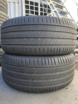 (2) 255 45 19 Pirelli Run Flat Tires 