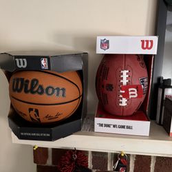Wilson Leather Basketball & NFL Football 