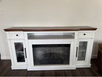 TV stand with electric chimney
