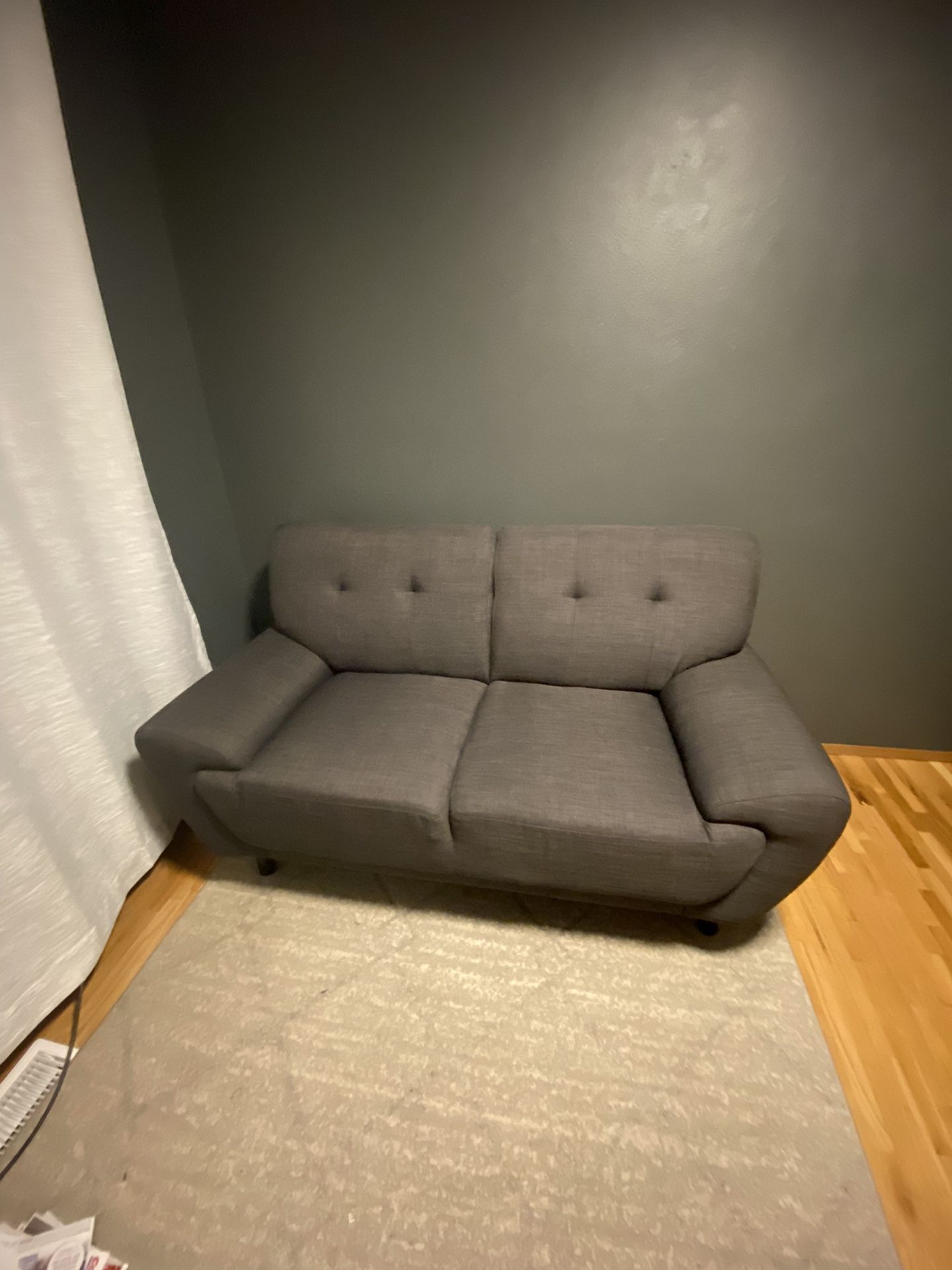 Grey loveseat/sofa/couch