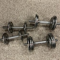 WEIGHTS DUMBBELLS 54 lbs Like New