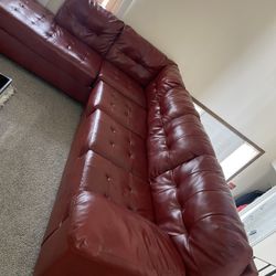 Red Couch And Bar Stool 