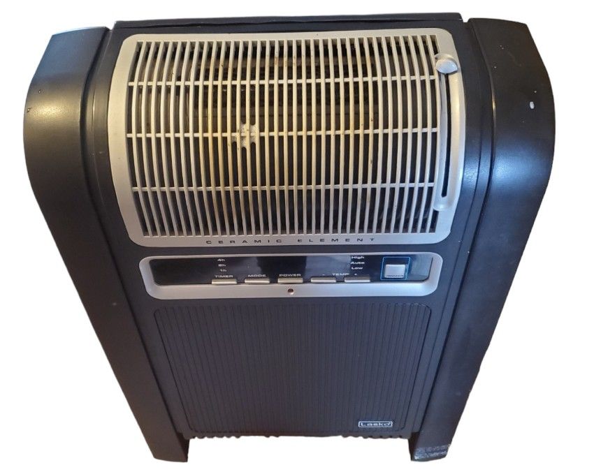 Lasko Electric Ceramic Heater 1500W Silver Self-regulating Ceramic Element