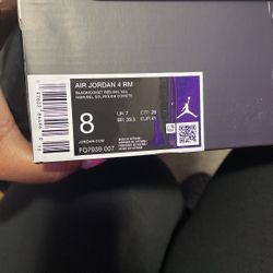 Size Eight Men Air Jordan 4 Retros
