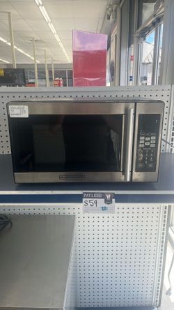 Black microwave oven