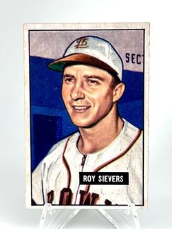 Vintage 1951 Bowman Gum Baseball Card. Roy Sievers # 67