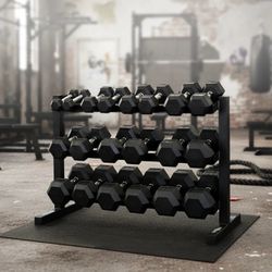 NEW DUMBBELLS SET 5-50 WITH RACK
