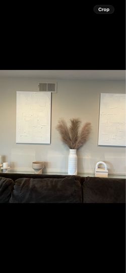 Large cb2 ribbed vase