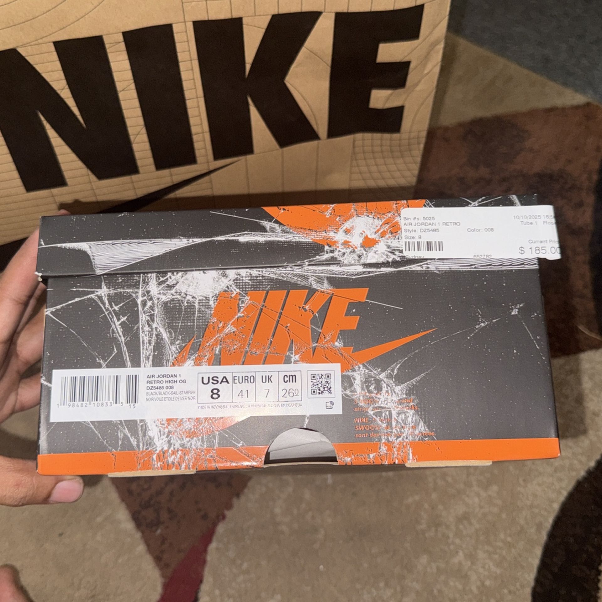 Jordan 1 Shattered Backboards Size 8 Men