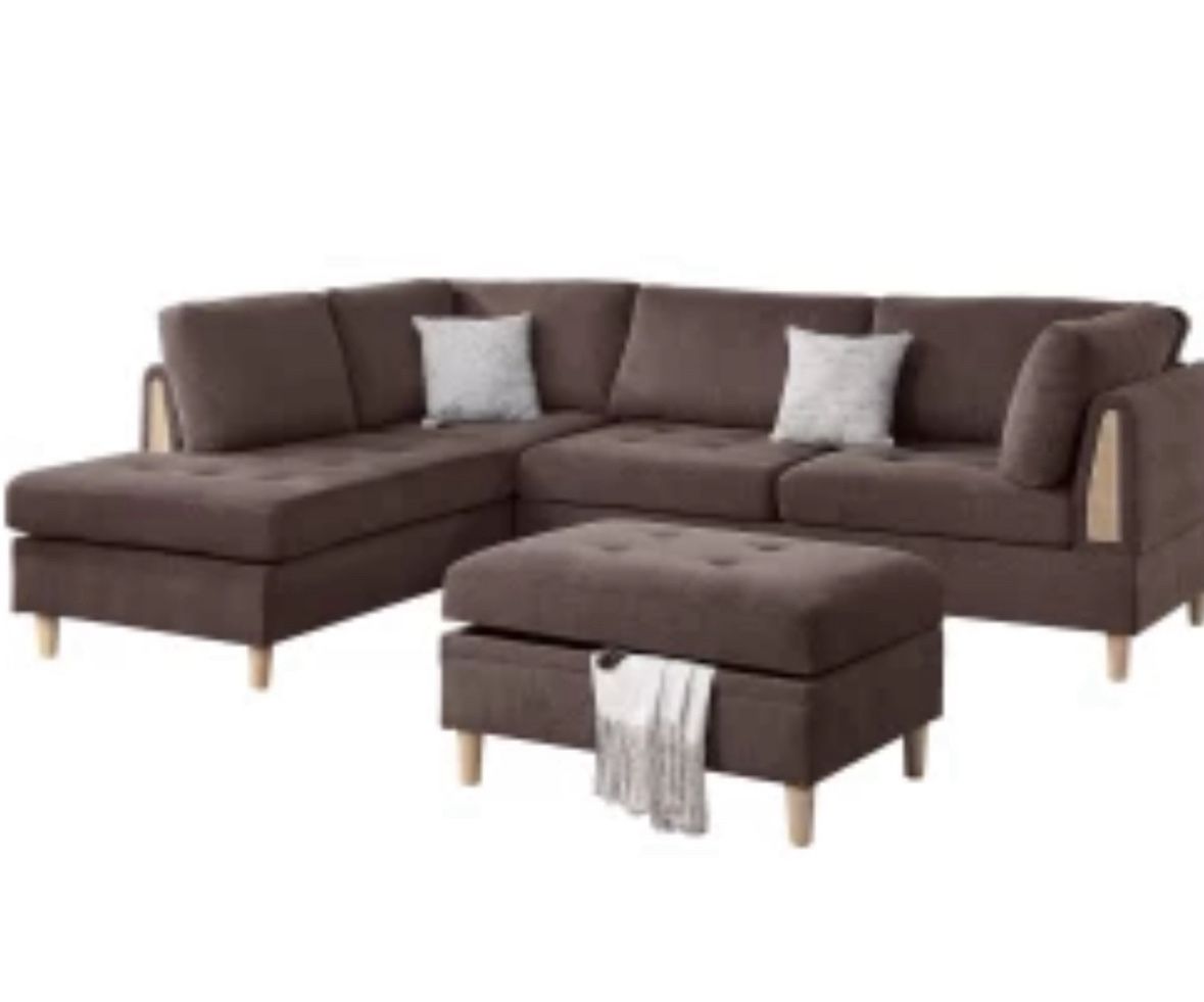 Sectional With Ottoman Set 