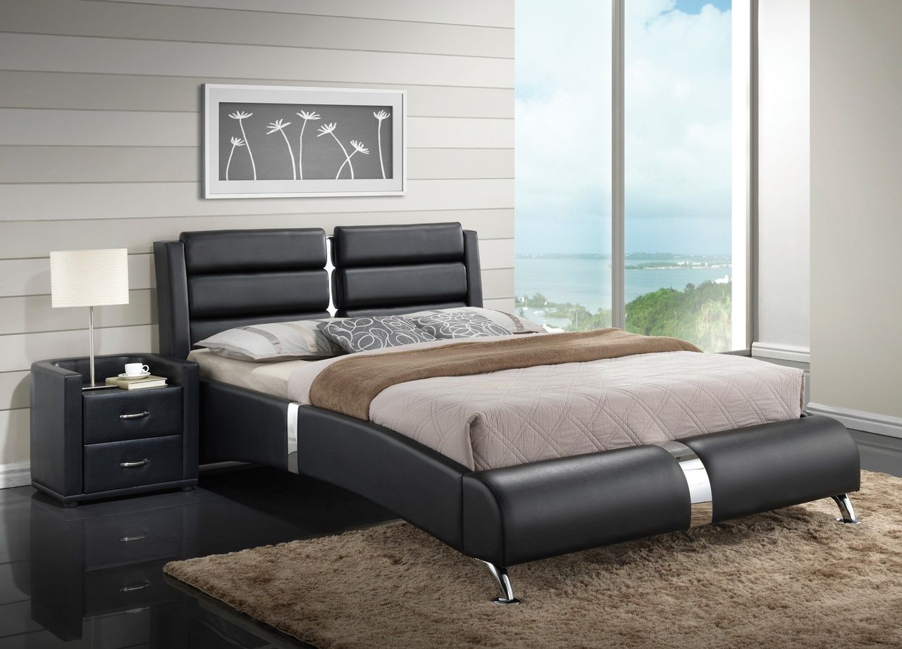 Black Modern Platform Bed $350 or $54 Down
