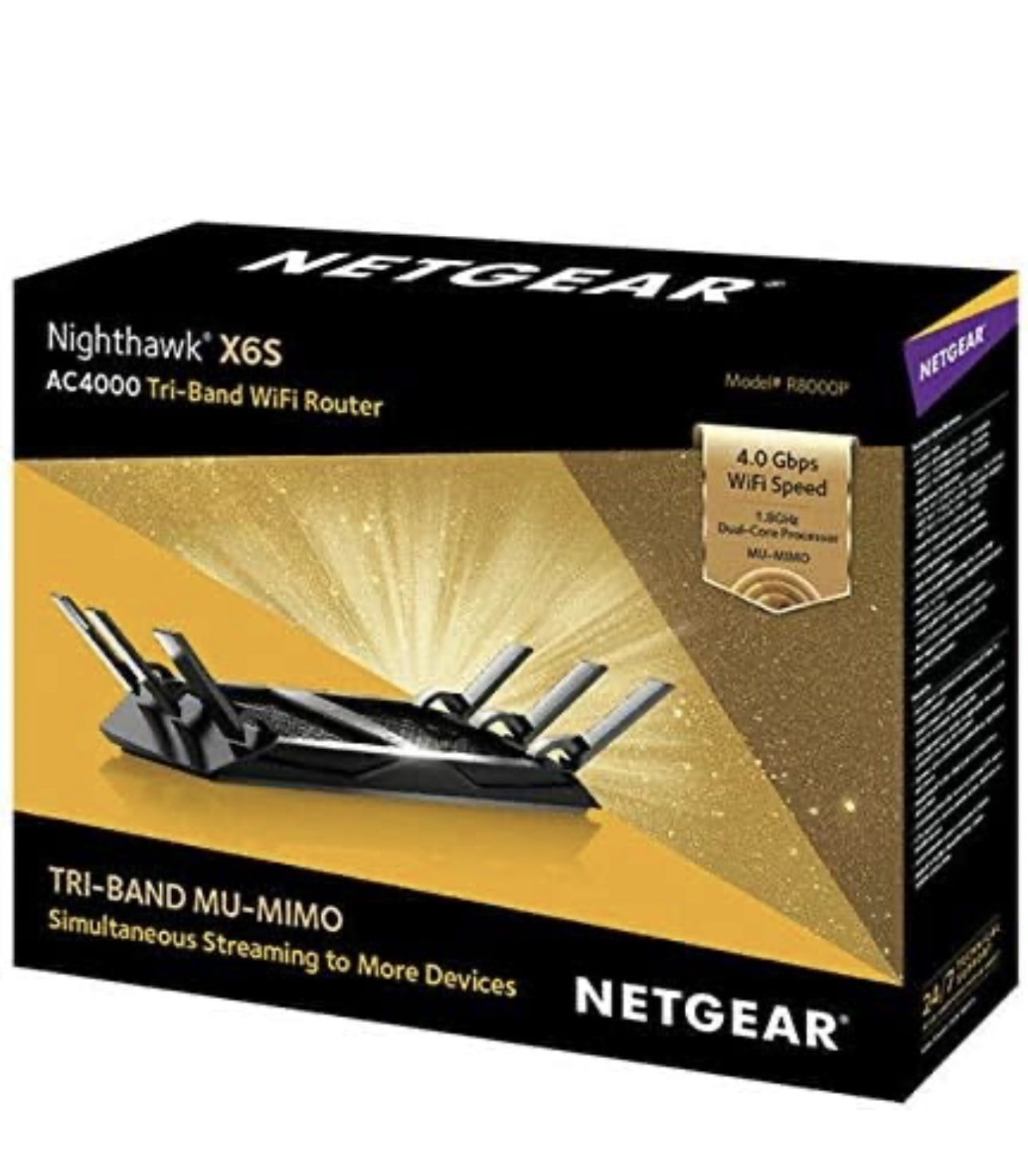 Nighthawk X6S AC3600 Tri-Band WiFi Router – Leistungsstarker WLAN Router Mit WPS Für Schnelles Internet Im Ganzen Haus