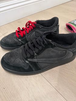 Nike Air Jordan 1 Low Black Suede Sneakers
