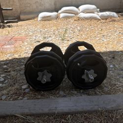 Adjustable Dumbbells – Up to 30 lbs Each – Great Condition! (Make an Offer)