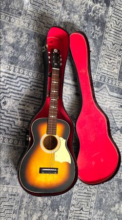 Vintage Stella By Harmony No. (contact info removed)0300 Sears Roebuck Acoustic Guitar w/ Case Vintage Worcester T. & S