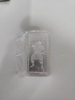 Samurai 10oz Silver Bar. 999