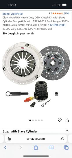 1(contact info removed) Ford Ranger / Mazda B Series Clutch With Slave Cylinder 