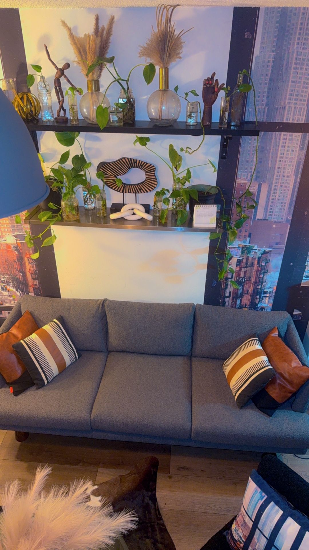 Grey mid century modern (contemporary) couch