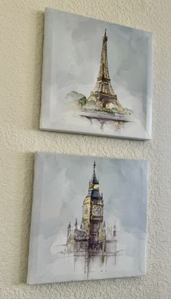 Paris Themed Canvas Frames Set