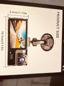 New Front & Interior, 1080P Front Camera & 720P Interior Camera, Car DVR with 170° Wide Angle, Night Vision, Mini Dash Cam, 24H Parking Monitor, Loop 