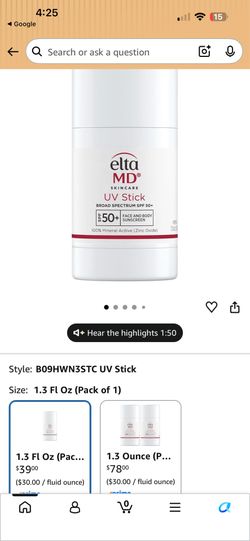 Elta MD spf 50  stick $20