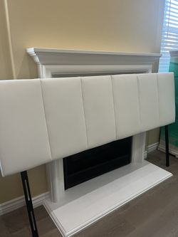 Headboard And Metal Base Queen Size