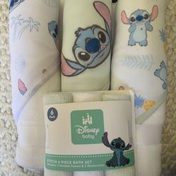 Disney Baby Stitch 6 Piece Bath Towel Set 