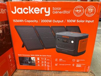 Jackery Explorer 1500 v2 Solar Generator with Solar Panel 100Air