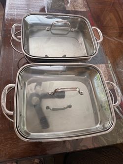 Cuisinart Stainless Steel Roasting   Pans with Lids / Servidores de Buffet