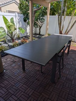 Patio table with chairs