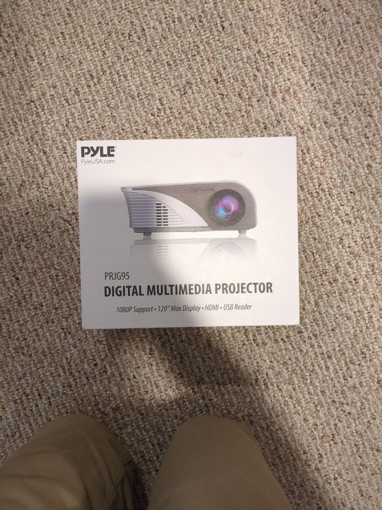 Pyle Projector 1080P 120" HDMI USB Reader
