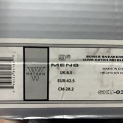 Watsons Bone Sneakers Live Catch Md Blue Size 9.5 Men’s 