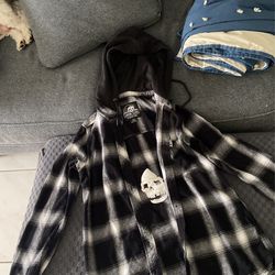 Graphic Plaid Hoodie