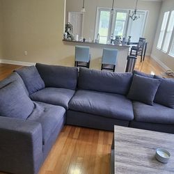 Gray Down filled Sectional