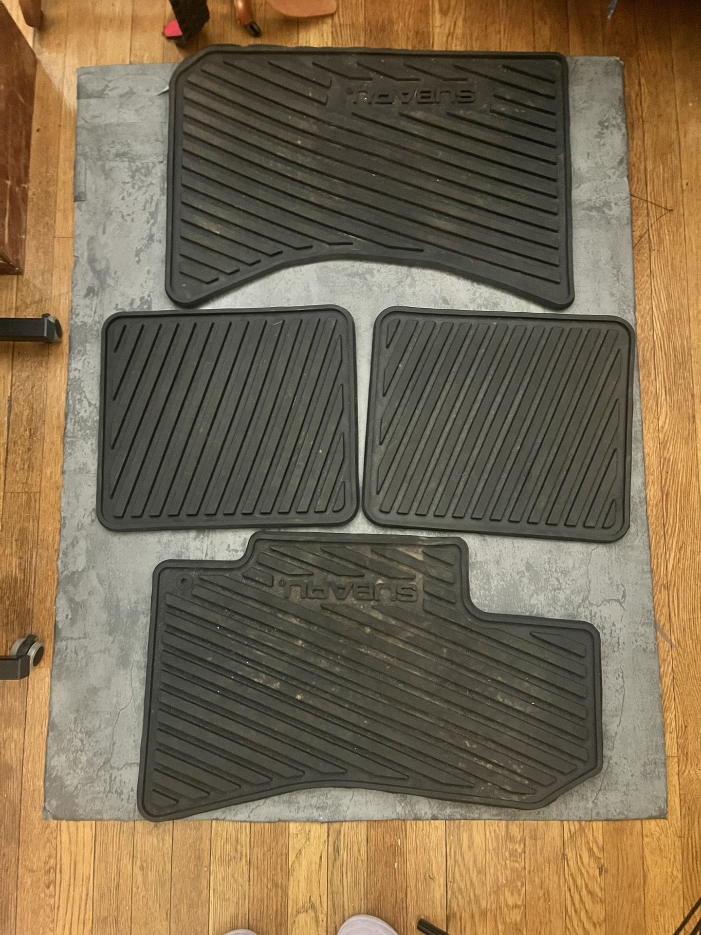 Subaru OEM All-Weather Rubber Floor Mats – 4 Piece Set – Black