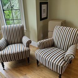 Upholstered Club Chairs, Good Condition