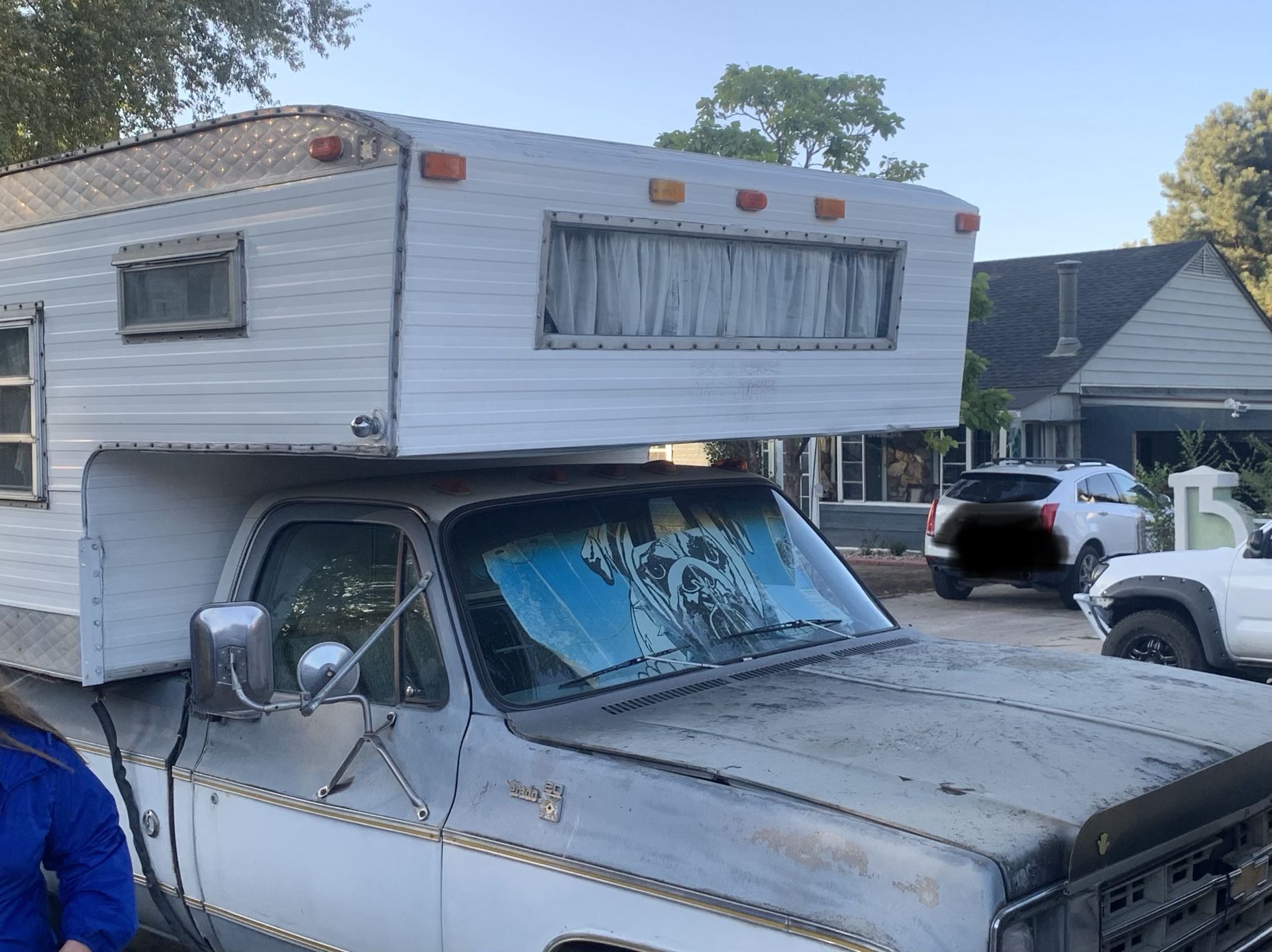 Mid 70’s oldie but goodie cab over camper