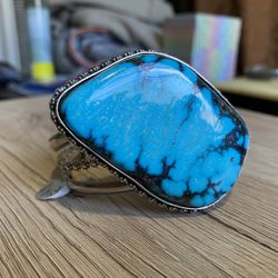 Morenci Turquoise Sterling Silver Bracelet