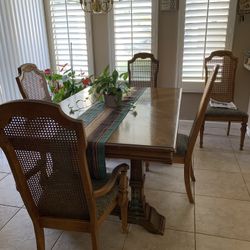 Wood Table And Chairs