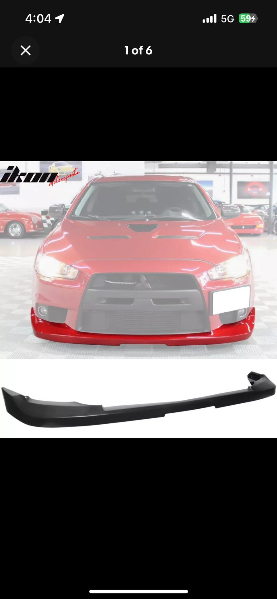 Front Lip For Mitsubishi Lancer 2008-17