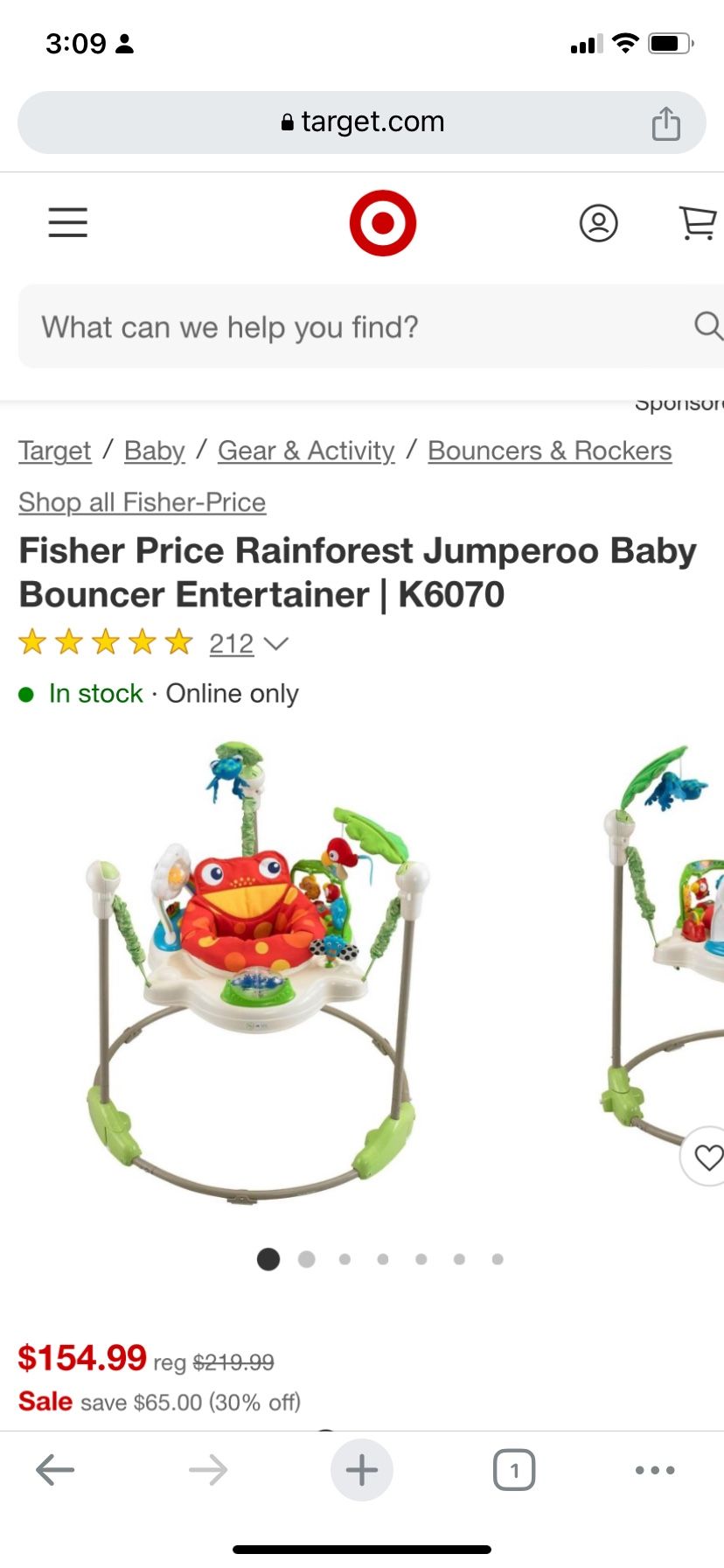 Fisher Price rainforest jumperoo