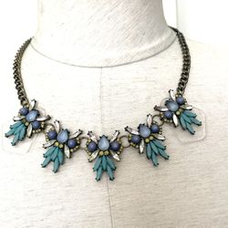 Baublebar Blue Rhinestone Statement Necklace 