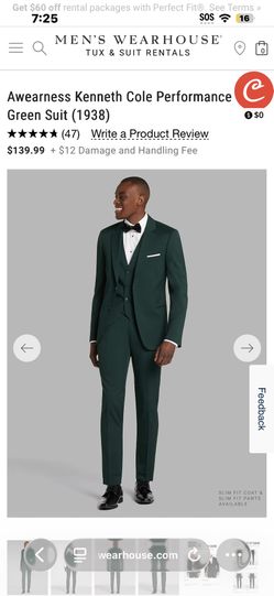 Dark Green Slim Fit Suit