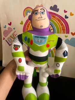 DISNEY BUZZ LIGHTYEAR 18 INCH PLUSH WITH STRAPS ( for child to carry on back)