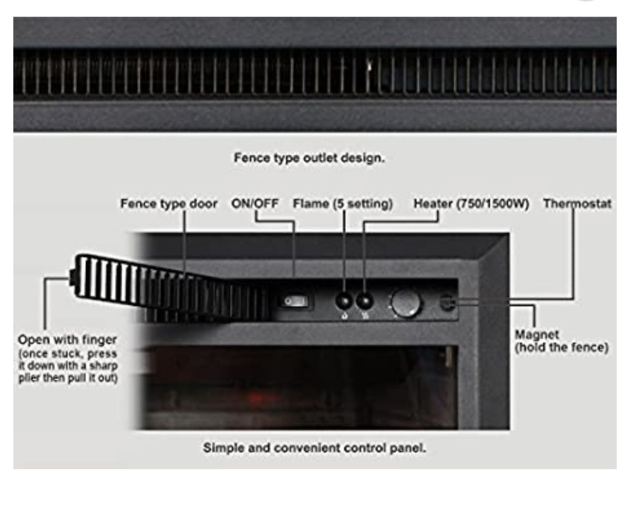 EF44D-FGF 32 in. LED Electric Fireplace Insert in Black Matt for Sale in  Santa Fe Springs, CA - OfferUp