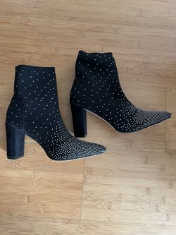 Black Sparkles Booties Size 9