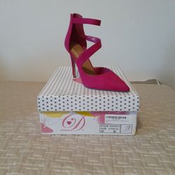 Size 8 Hot Pink Heels 4" New In Box