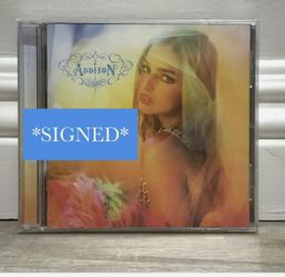 Signed Addison Rae Debut Album CD With SIGNED Autographed Art Card
